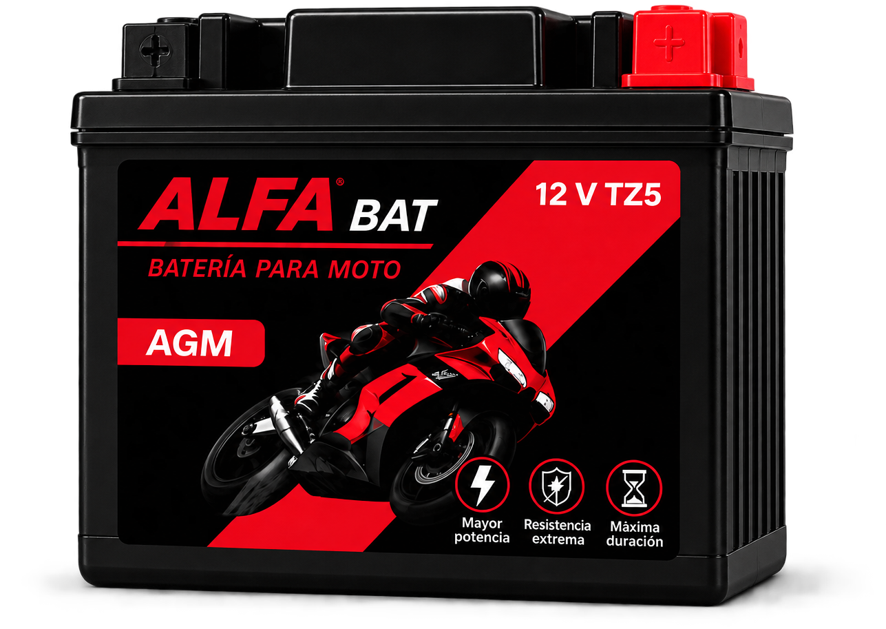 Batería Alfabat AGM 12 V TZ5 para moto